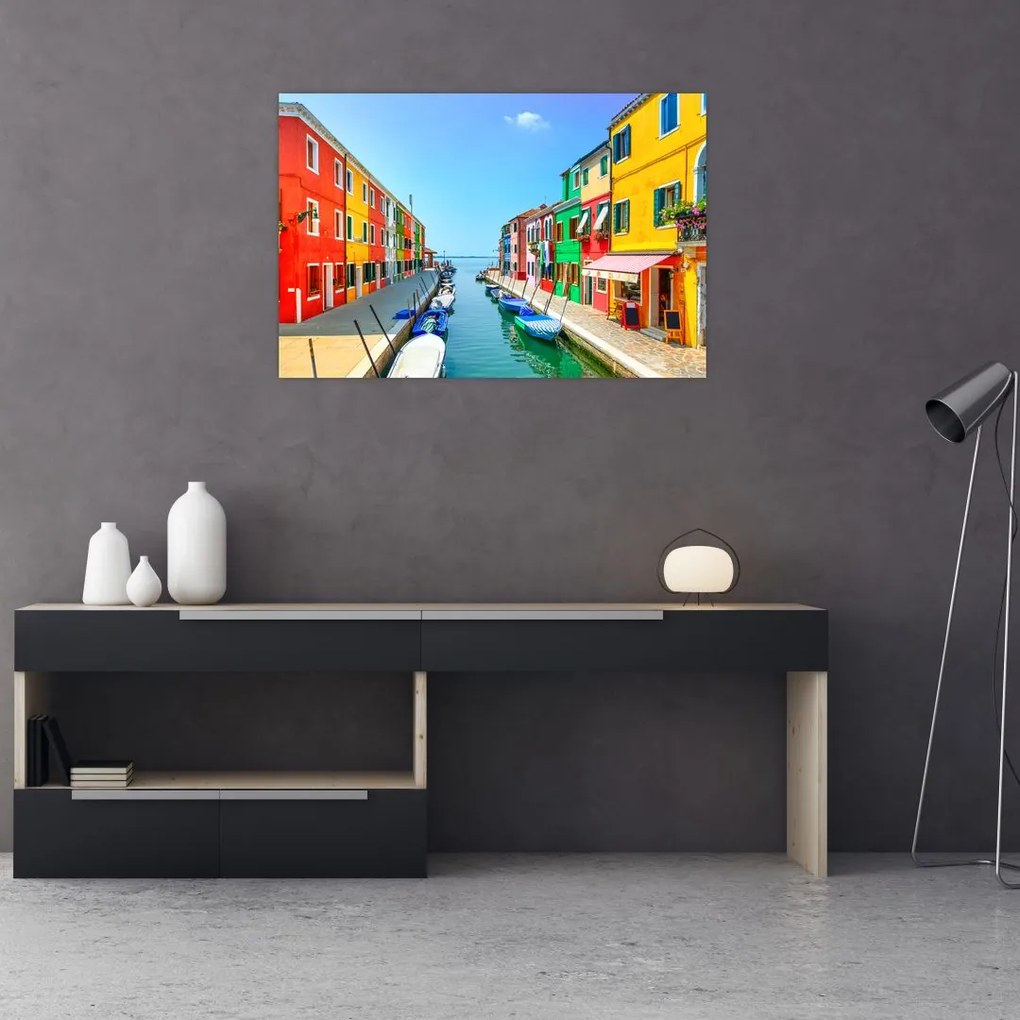 Tablou - Insula Burano, Veneția, Italia (90x60 cm)