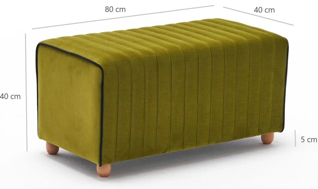 Taburet Mabel Pouf Verde