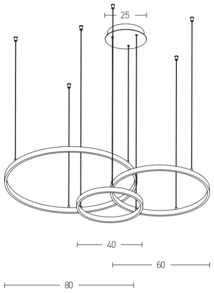 Lustră LED pe cablu dimabilă LED/136W/230V cupru Zambelis 1956-D
