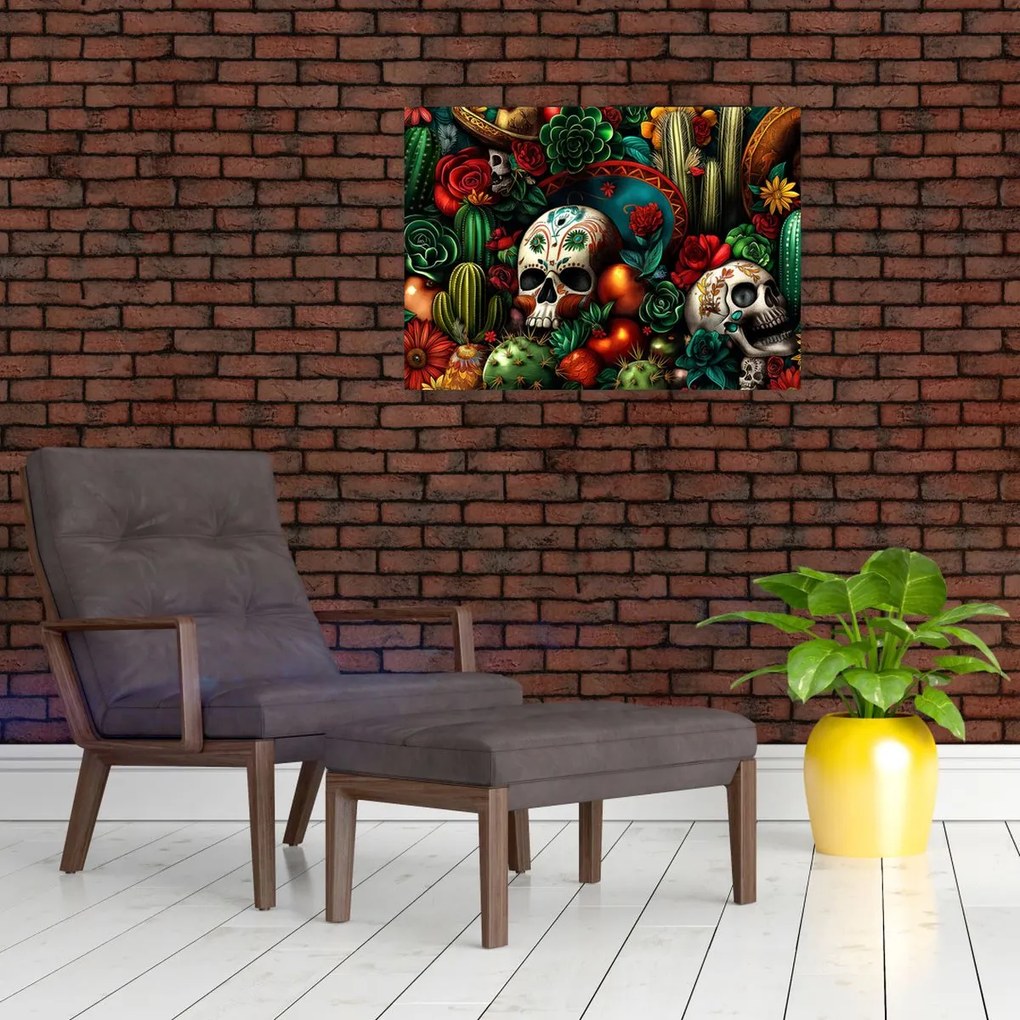 Tablou pe sticlă - Concept mexican (70x50 cm)