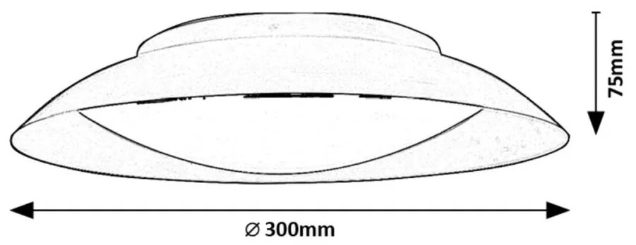 Plafoniera, Lustra LED aplicata moderna Hafsa 30cm