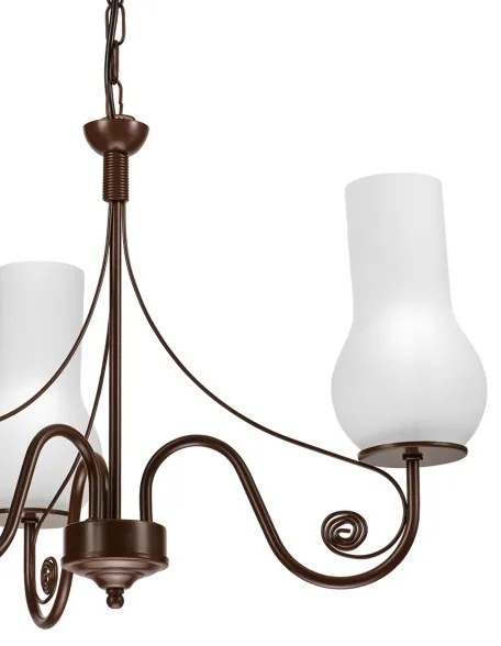 Lustră pe lanț Brilagi COTTAGE 3xE14/40W/230V maro/alb