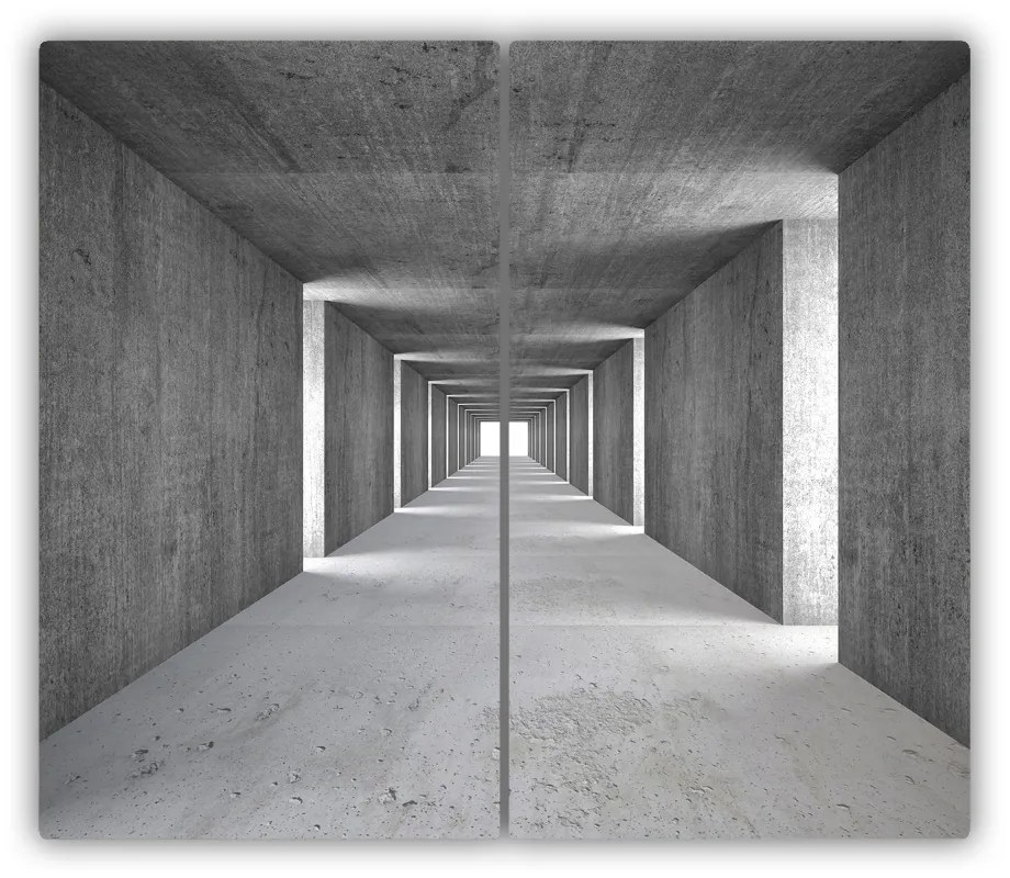 Tocator din sticla tunel de beton