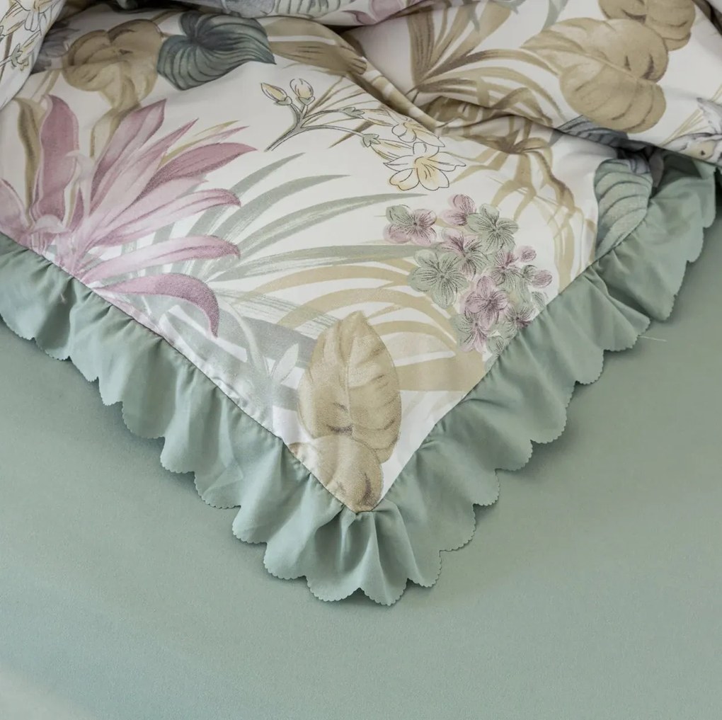 Lenjerie de pat din microfibra CALITHRA verde deschis Dimensiune lenjerie de pat: 70 x 80 cm | 140 x 200 cm