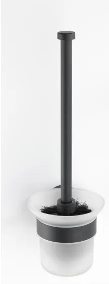 WENKO 24243100-WC Perie WC BOSIO BLACK 10x35 cm inox/argintiu/satinat