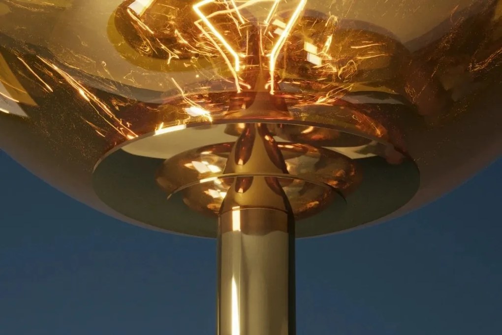 Lampa de podea moderna cu 7 globuri aurii LIQUID DIAMOND