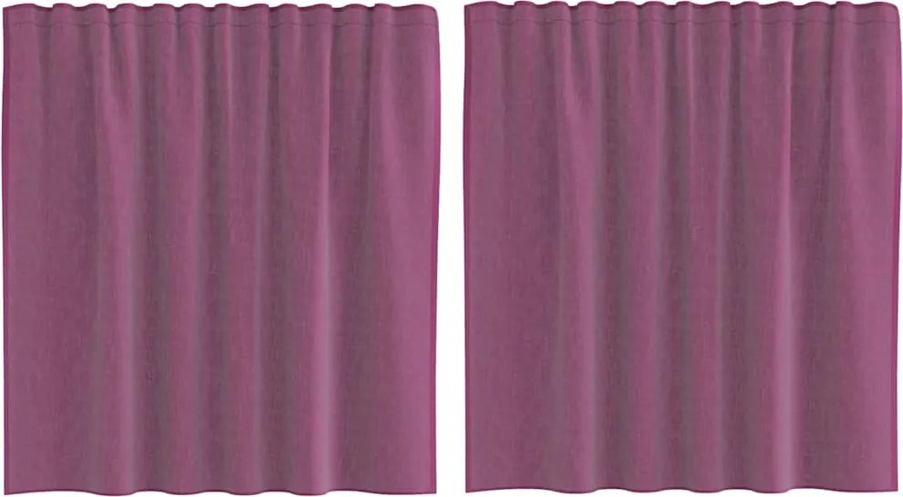 vidaXL Perdele Voile cu Bucle 2 buc Violet 140x140 cm