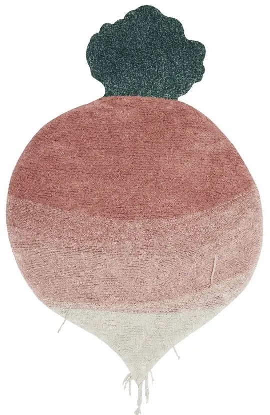 Covor pentru copii roz lavabil/țesut manual din bumbac 100x150 cm Ramona the Radish – Lorena Canals
