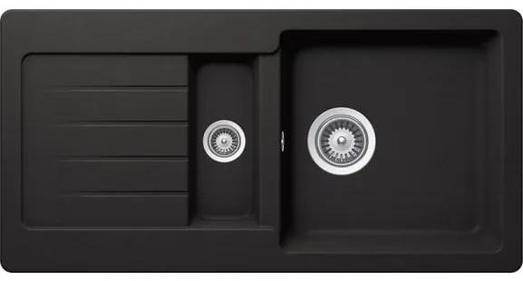 Set chiuveta bucatarie Schock Typos D-150S si baterie bucatarie Schock Cosmo Cristalite Nero 86 x 43,5 cm