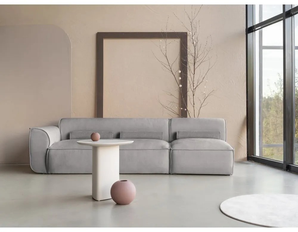 Șezlong modular gri deschis (cu colț pe partea stângă ) Flex Felix – Miuform