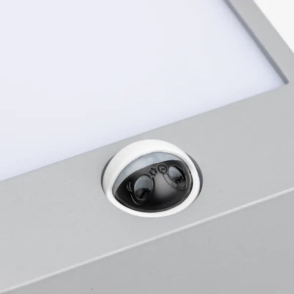 Aplică LED de exterior cu senzor Brilagi TERNI LED/12W/230V gri IP44