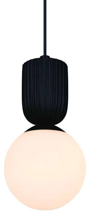 Pendul cu Forma Organic din Ceramica si Sticla, Sadie negru