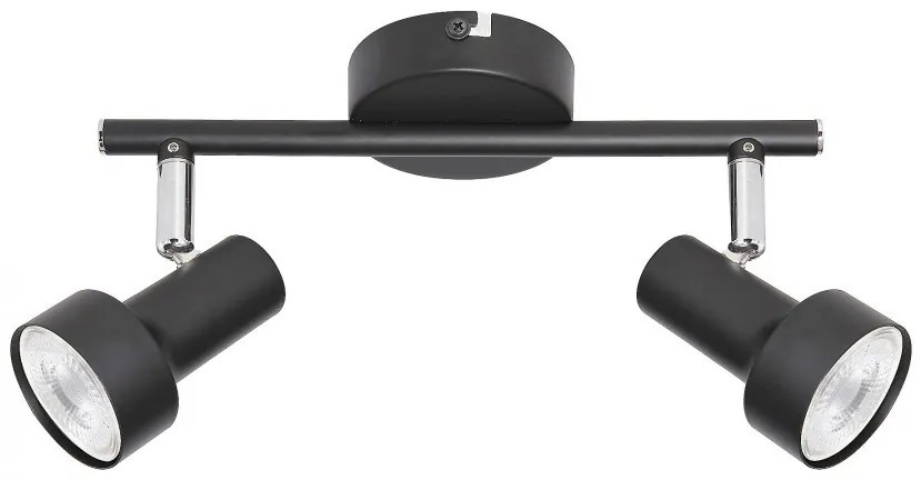 Aplica 2 spoturi design industrial metalica KONRAD negru 5323 RX