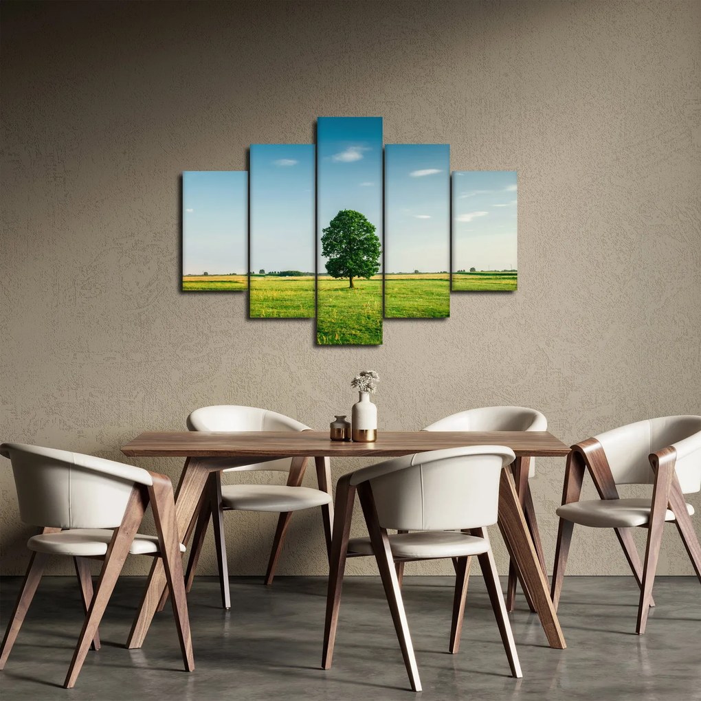 Tablou cu copaci pe luncă (150x105 cm)