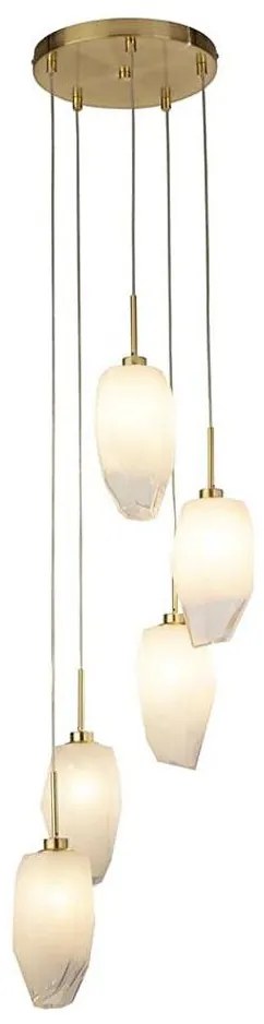 Searchlight 23146-5SB - Candelabru suspendat ROCKY 5xG9/33W/230V