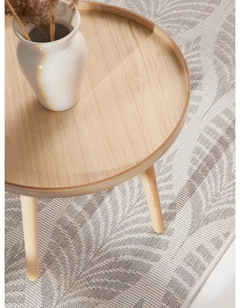 Covor tip traversă pentru interior și exterior gri/fildeș 80x250 cm Duet Liora – NORTHRUGS