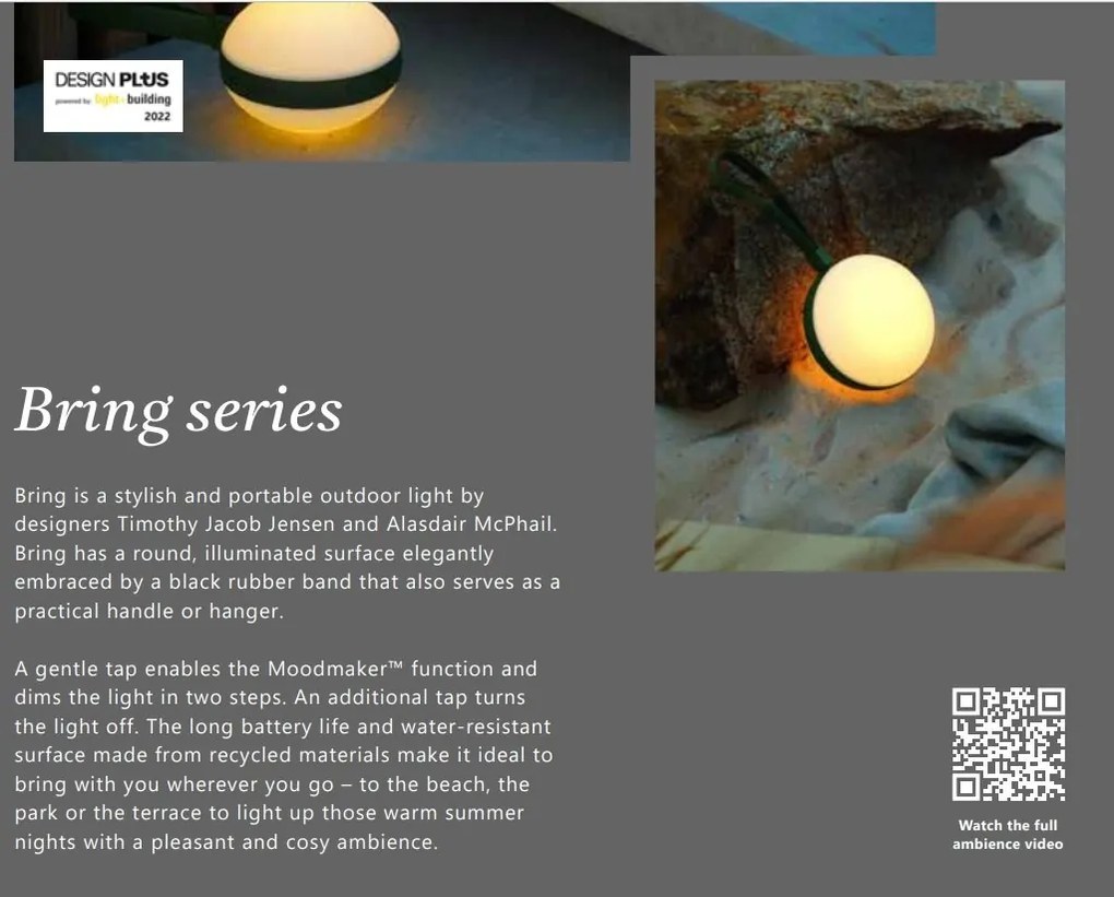 Lampa LED portabila cu baterii pentru terasa, gradina Bring To-Go 12 galben