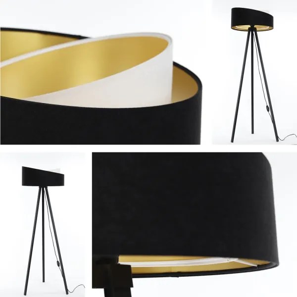 Lampă de podea GALAXY 1xE27/60W/230V negru/alb/wenge