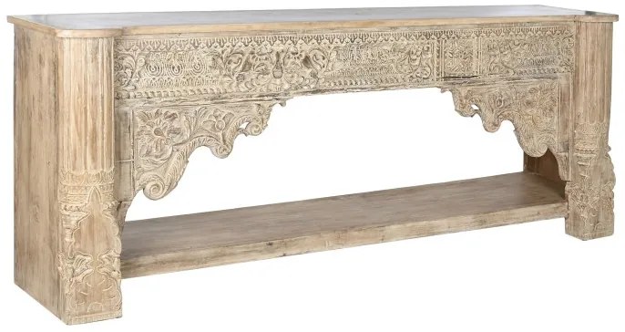 Consola sculptata, natur, din lemn masiv, Imperial