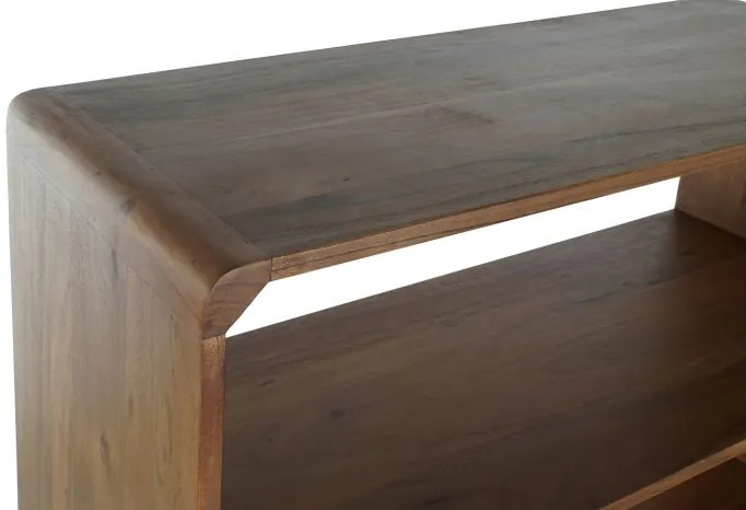 Etajera, maro, din lemn de acacia si rattan, Oasis