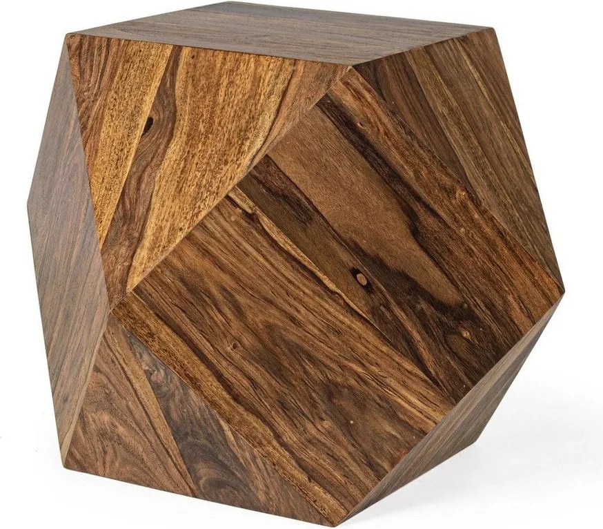 Măsuță de cafea în culoare naturală închisă din lemn de sheesham 42x42 cm Egypt – Bizzotto