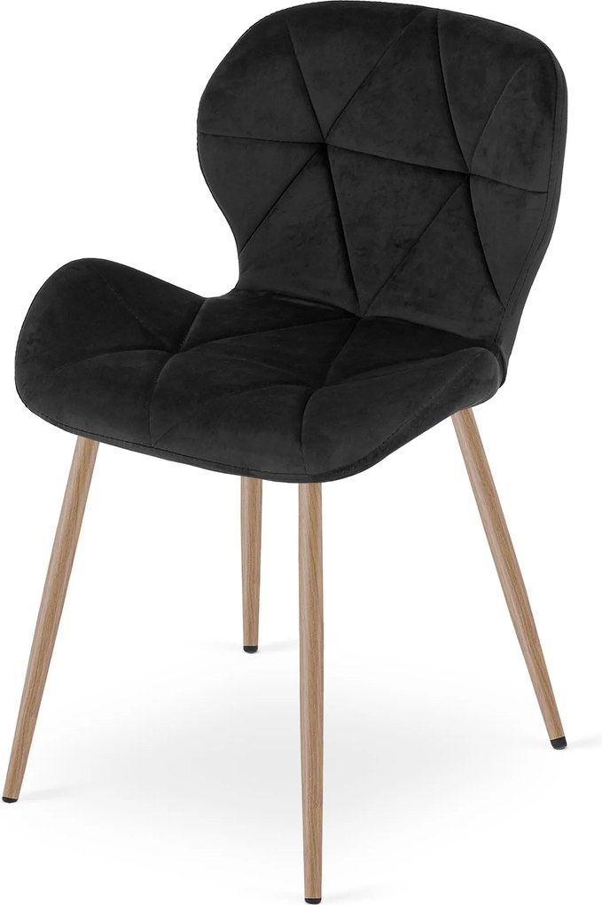 Scaun de masa MANGO VELVET, neagra