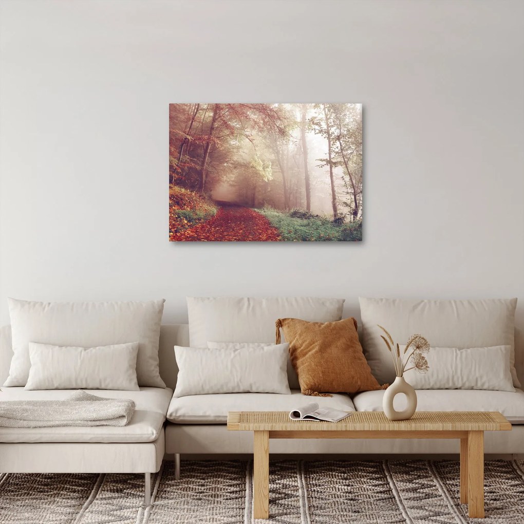 Tablou - Plimbarea de toamnă prin pădure (70x50 cm)