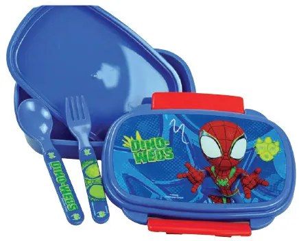 Omul Păianjen Dino-Webs cutie pentru sandviș + set tacâmuri