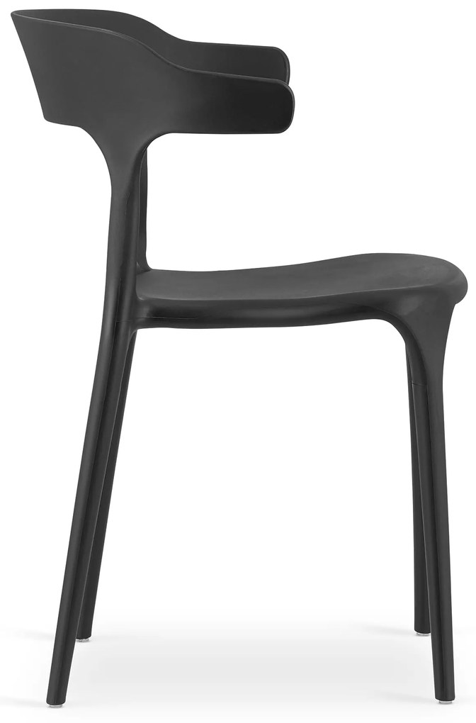 Scaun plastic negru ULME