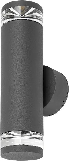 Rabalux 77072 - Aplica de exterior TORNIO, 2x GU10 (10W), 230V, IP54, antracit