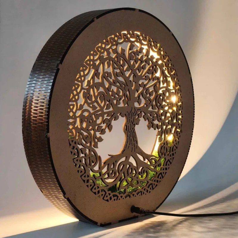 SENTOP | Lampă de masă Arborele Vieții cu mușchi | ZIVENA