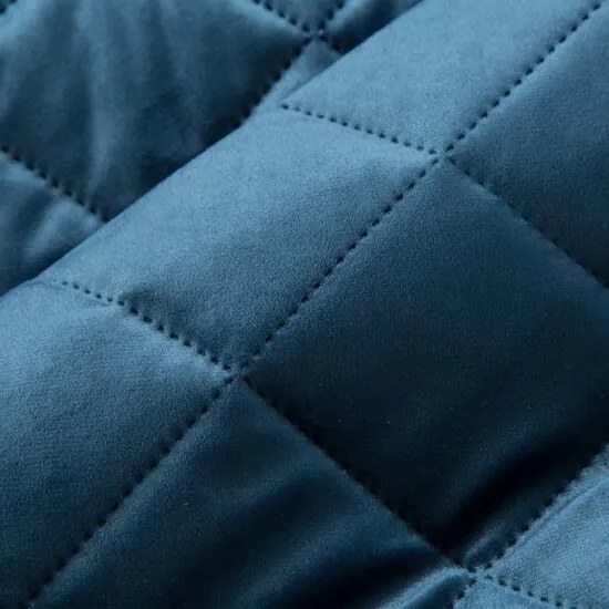 Cuvertură de pat din catifea lucioasă albastru închis Lăţime: 220 cm | Lungime: 240 cm