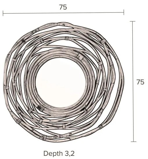 Oglindă de perete Dutchbone Kubu