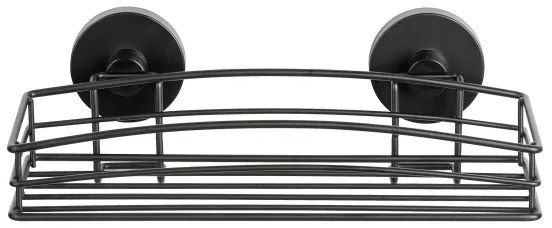 WENKO 24732100 - Poliță VACUUM-LOC rotundă, neagră, 26 x 14 cm