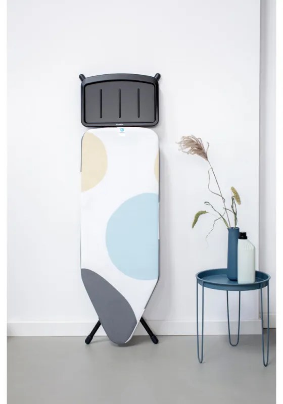 Masa de calcat Brabantia C 1003379, 124x45 cm, 7 pozitii de reglare, Alimentare pentru generator de abur, PerfectFlow, Multicolor