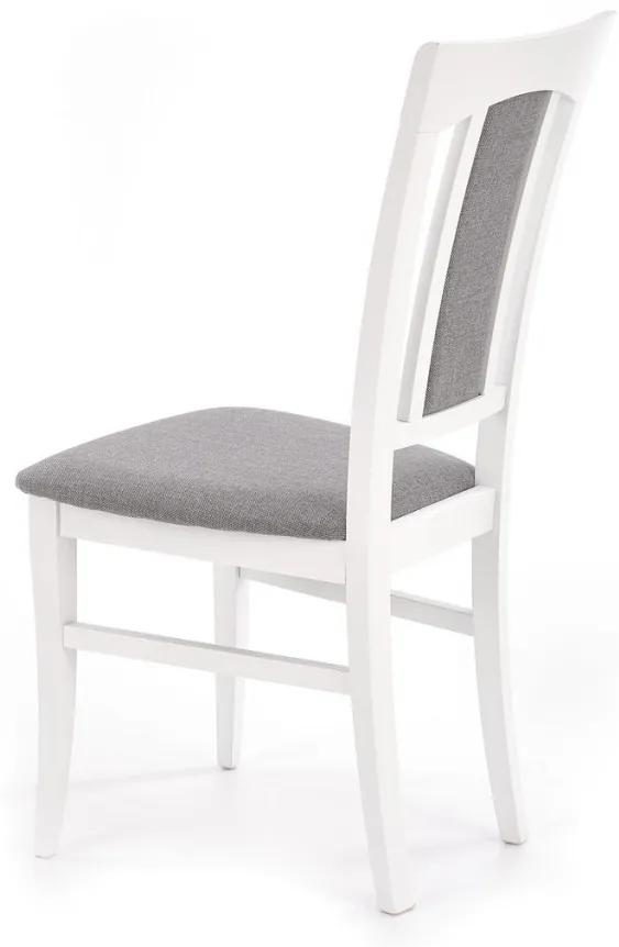 Set masa extensibila Fryderyk alba L160-240 cm + 4 scaune Konrad alb/gri Inari91