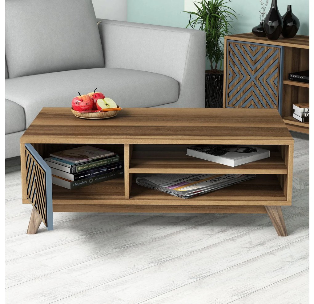 Mobilier living Inge (Nuc + albastru). 1089287