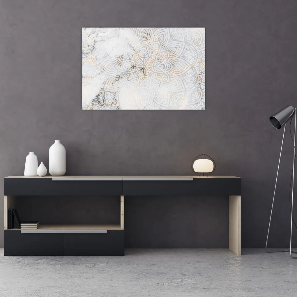 Tablou - Mandale albe (90x60 cm)