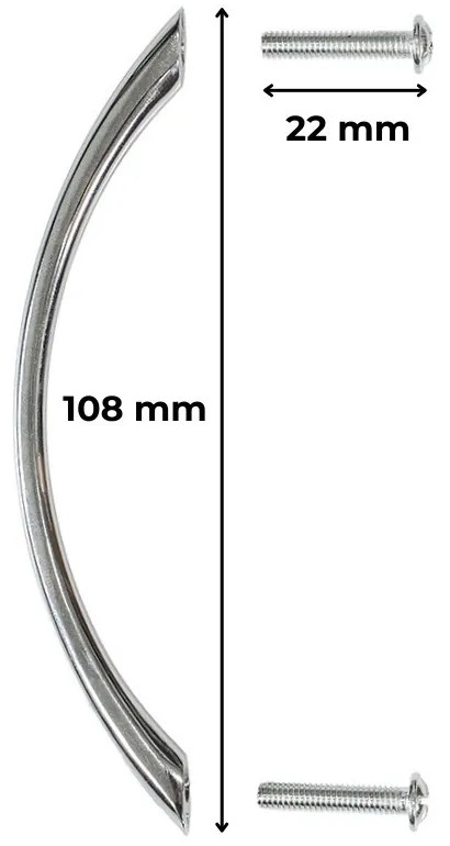 Mâner mobilier Bianca cu șurub