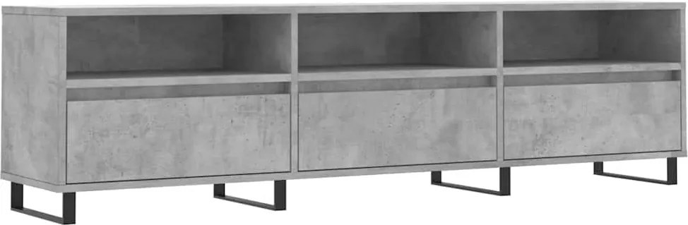 vidaXL Comodă TV, gri beton, 150x30x44,5 cm, lemn prelucrat