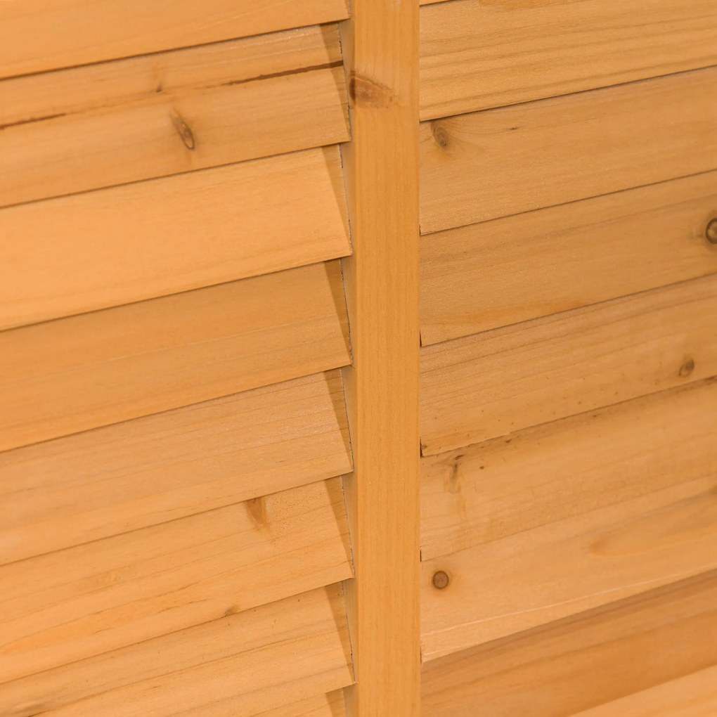 Outsunny Cutie depozitare grădină, pentru perne și accesorii, rezistentă la intemperii, lemn masiv, 127x56x60 cm, galben | Aosom Romania