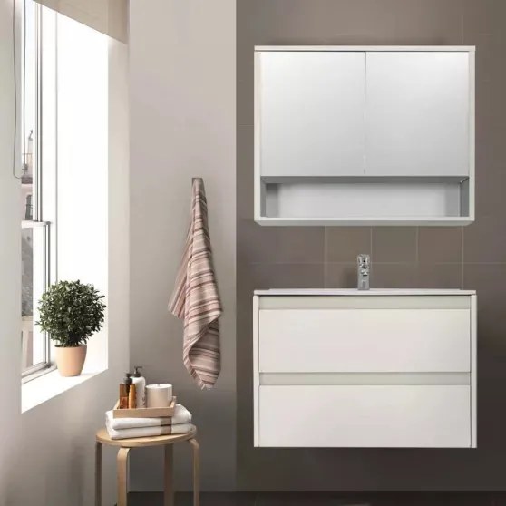 Mobilier complet de baie Porto 80, alb