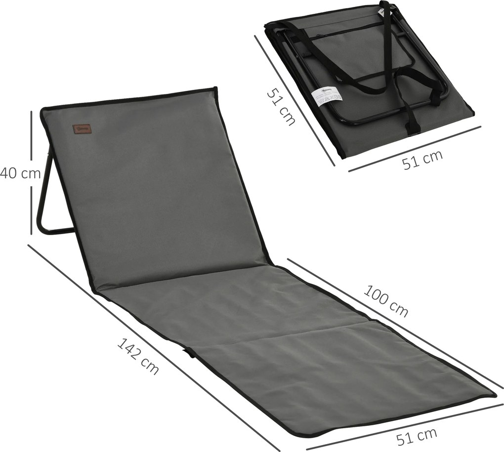 Outsunny Set 2 Șezlonguri Pliabile cu Unghi Reglabil și Buzunar cu Fermoar, 142x51x40 cm, Albastru | Aosom Romania