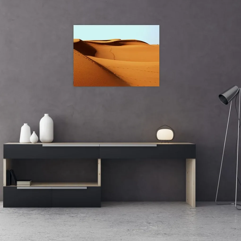 Tablou - Pași în deșert (70x50 cm), în 40 de alte dimensiuni noi
