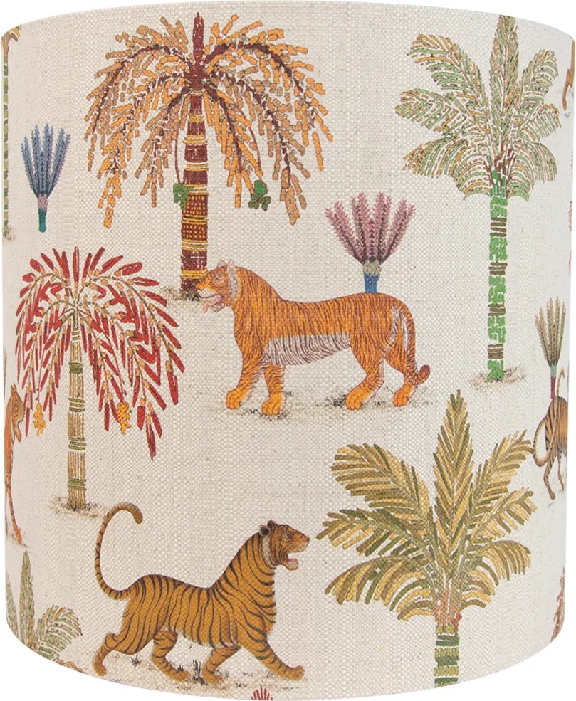 Abajur din material textil multicolor cu imprimeu animal 40/40/40