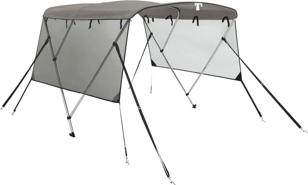 vidaXL Parasolar Bimini 3 arcuri pereți din plasă 183x(137-152)x137 cm