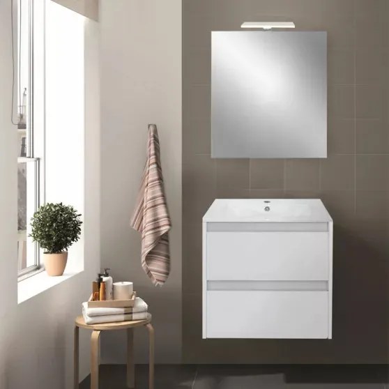 Mobilier complet de baie Porto Prime 60, alb