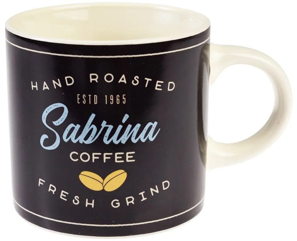 Cană gri antracit-crem din ceramică 350 ml Sabrina – Rex London