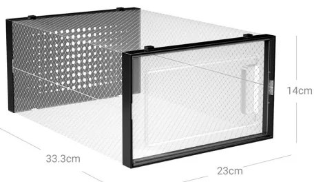 Raft modular BOXIFY cu compartimente, negru