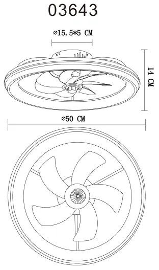 Globo 03643 - Ventilator LED tavan CELESTE 40W 230V 3000-6500K + DO